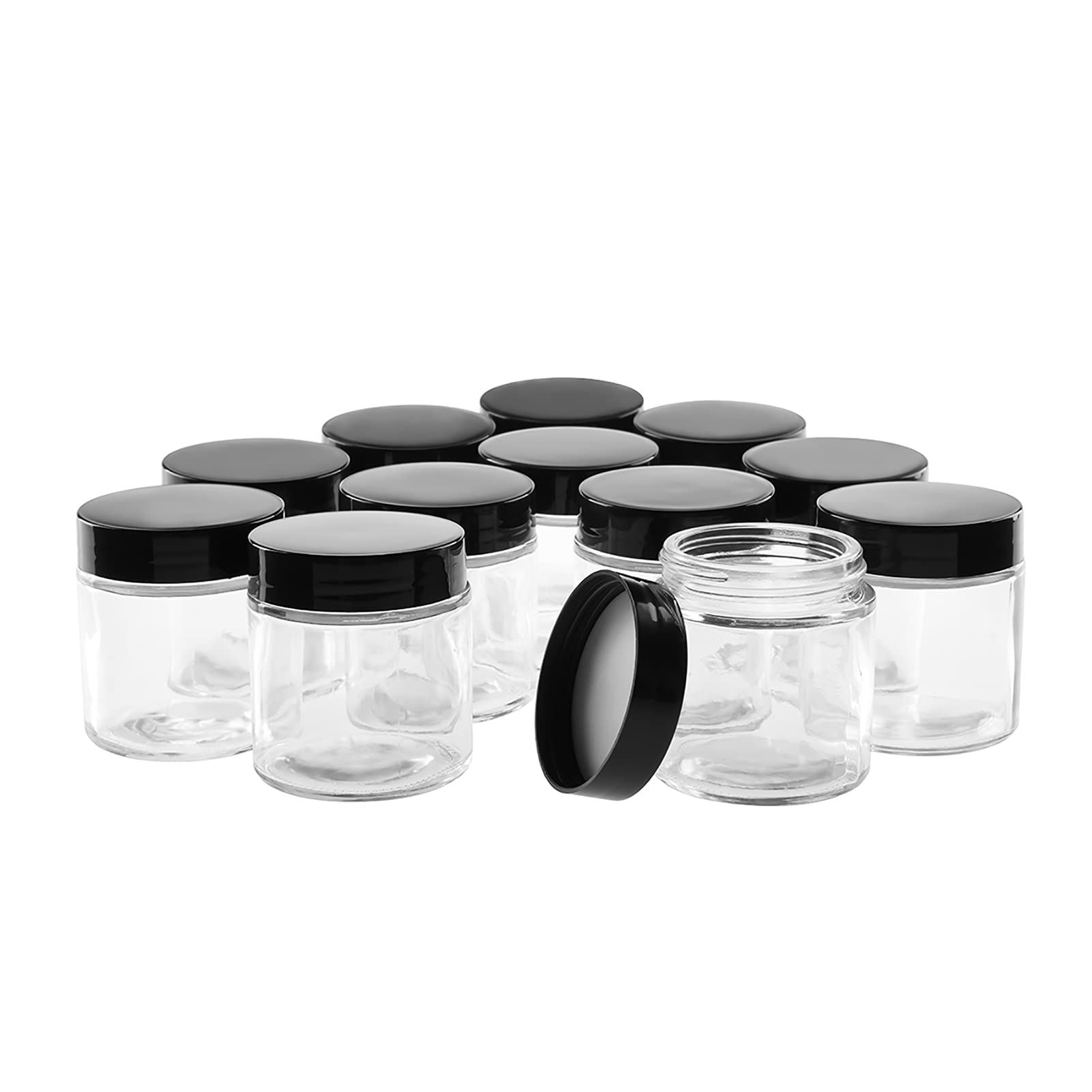 4OZ Glass Jars with Lids, Hoa Kinh Small Glass Jars, 12 Pack Empty Round  Canning Storage Jars Containers for Storing Lotions, Powders, and Ointments