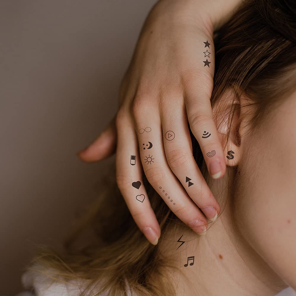 Minimalist Finger Temporary Tattoo for Women Tiny Finger - Etsy UK | Finger  tattoos, Hand tattoos, Small hand tattoos