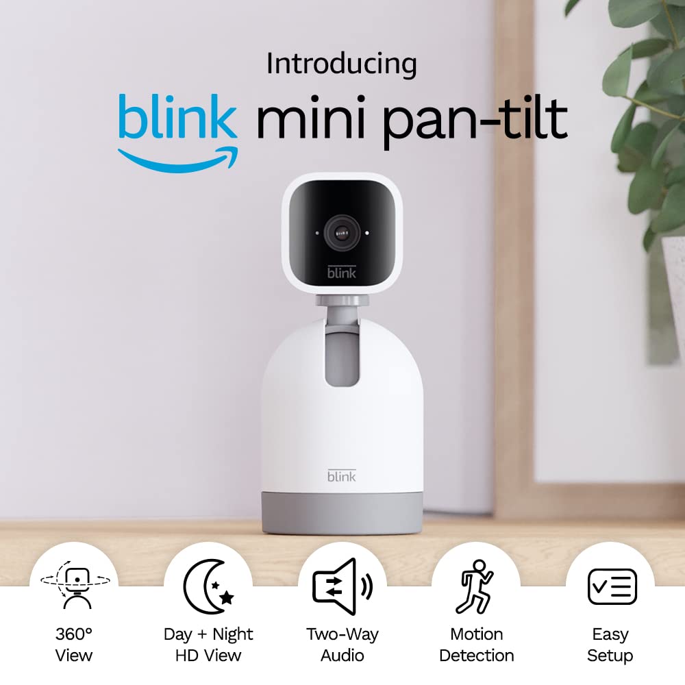 Blink Mini Pan-tilt Alexa-enabled Indoor Rotating Plug-in Smart Security  Camera - White : Target