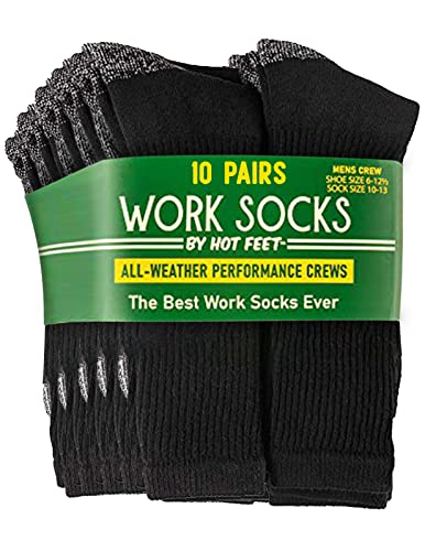 Men's Crew Socks, 10-Pack 