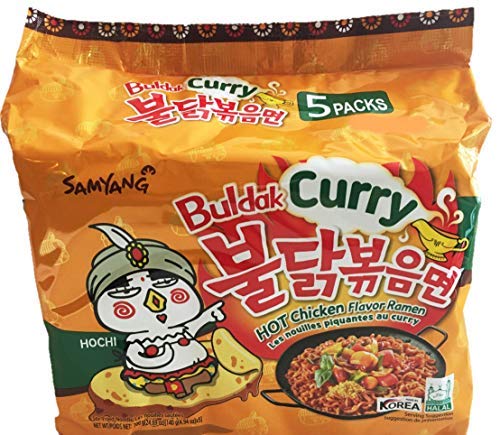 Samyang Stir-fried Noodles with Hot & Spicy Chicken Ramen/???????, 4.94  Ounce (Pack of 5)