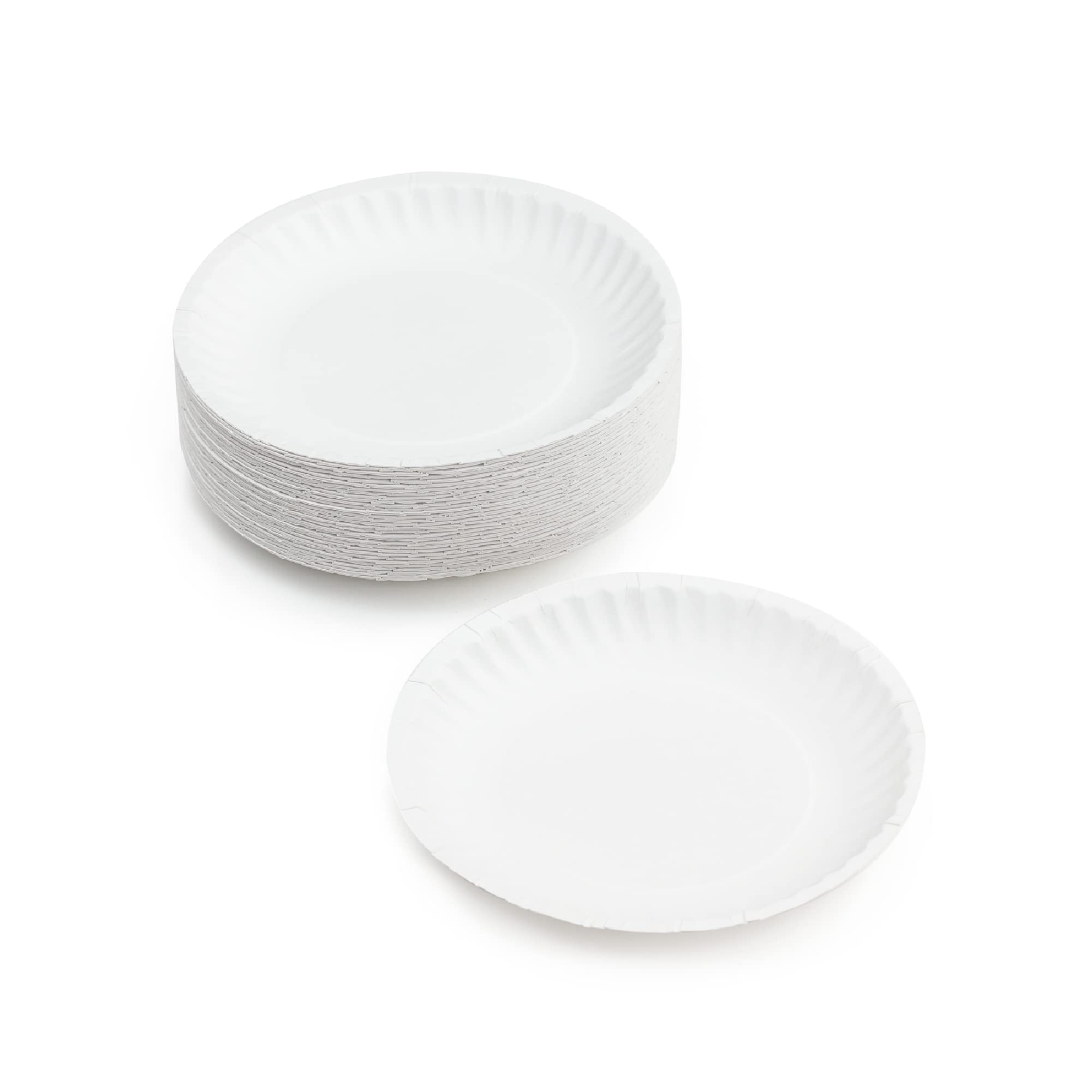 Hygloss Products 6 Uncoated White Paper Plates Bulk, 6 Inch, 1000