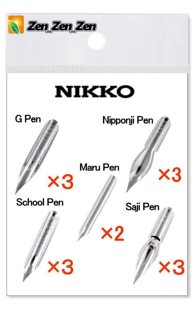  Tachikawa Nikko G Pen Nib 3-Pics Set G Pen Nib 3-Pics Set,and  Anti Rust Paper included [zen_zen_zen Original Package] : Arts, Crafts &  Sewing