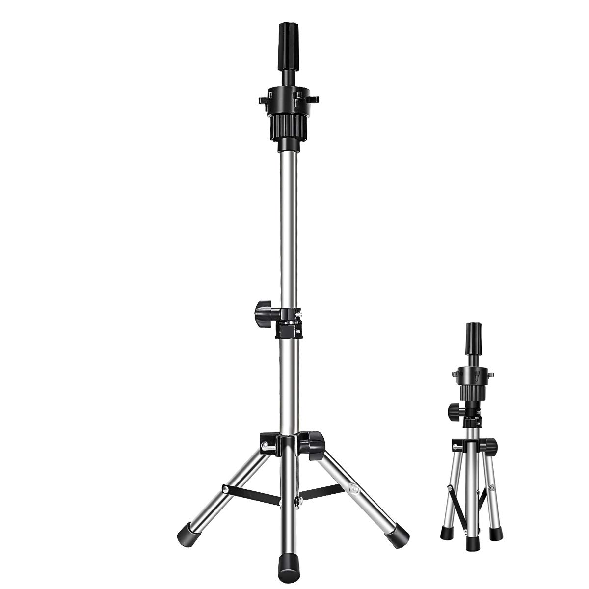 21in Mannequin Canvas Head with Adjustable MINI Tripod Stand for Wigs DIY  Making