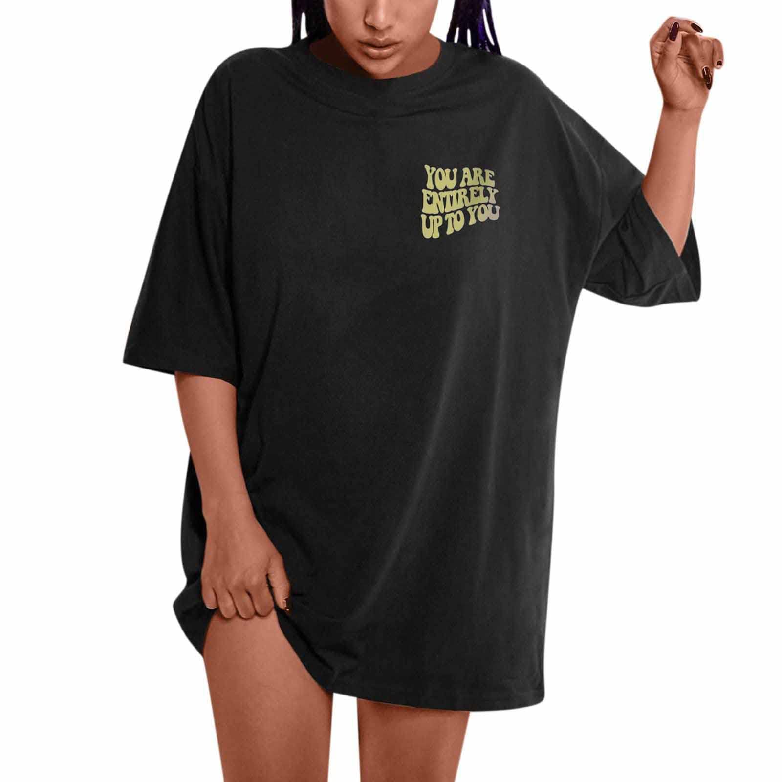 STYESH Oversized T Shirts for Women, Summer Y2k Tops Graphic Tees