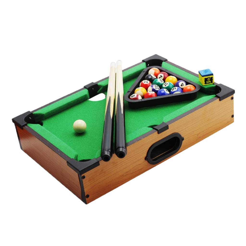 Billard Balls Cue And Billiard Triangle In A Pool Table Stock