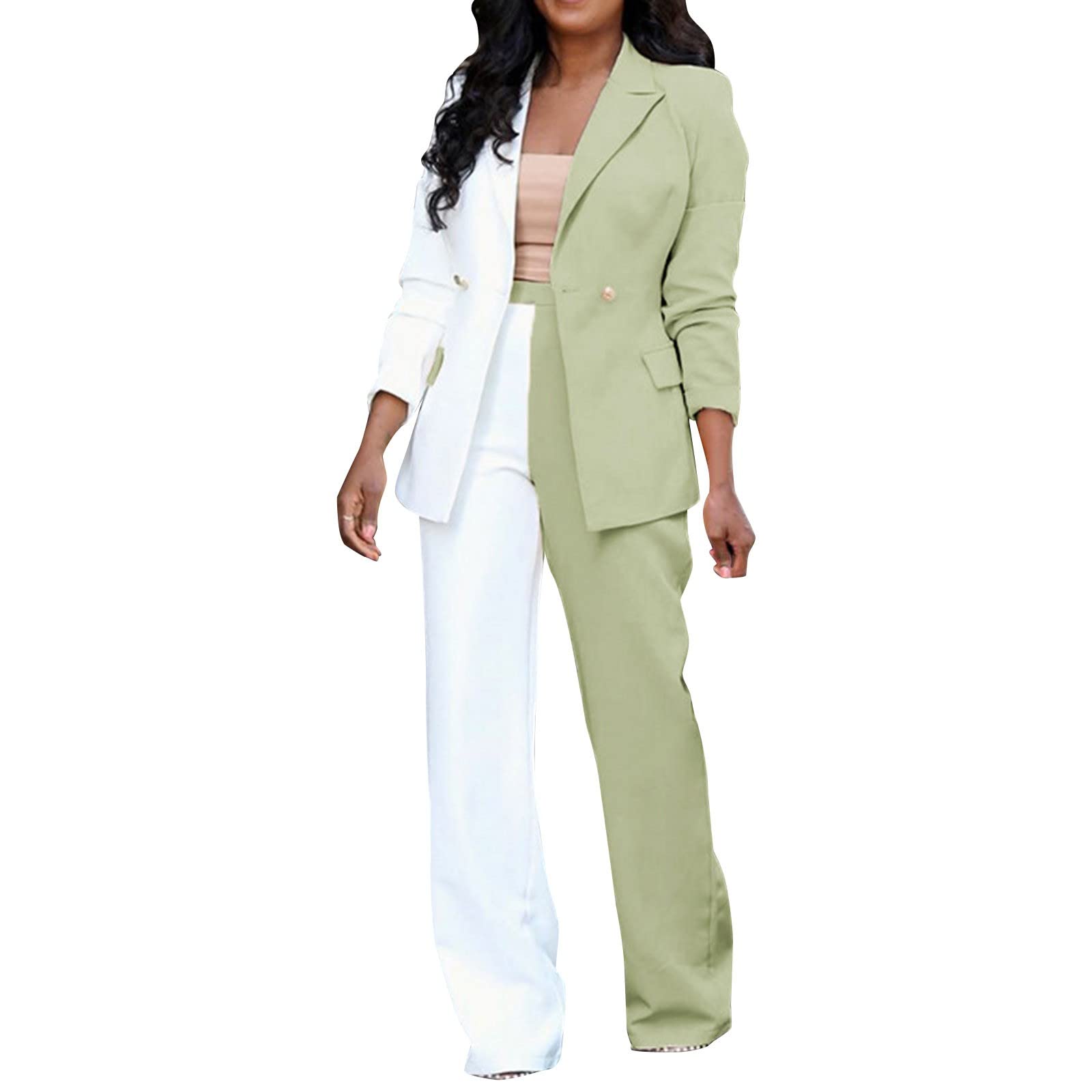 Pant Suits for Women Business Casual Dressy Pant Suits Two Piece Sets Open  Front Blazer Suit Pants Sets Formal Outfits at  Women's Clothing store