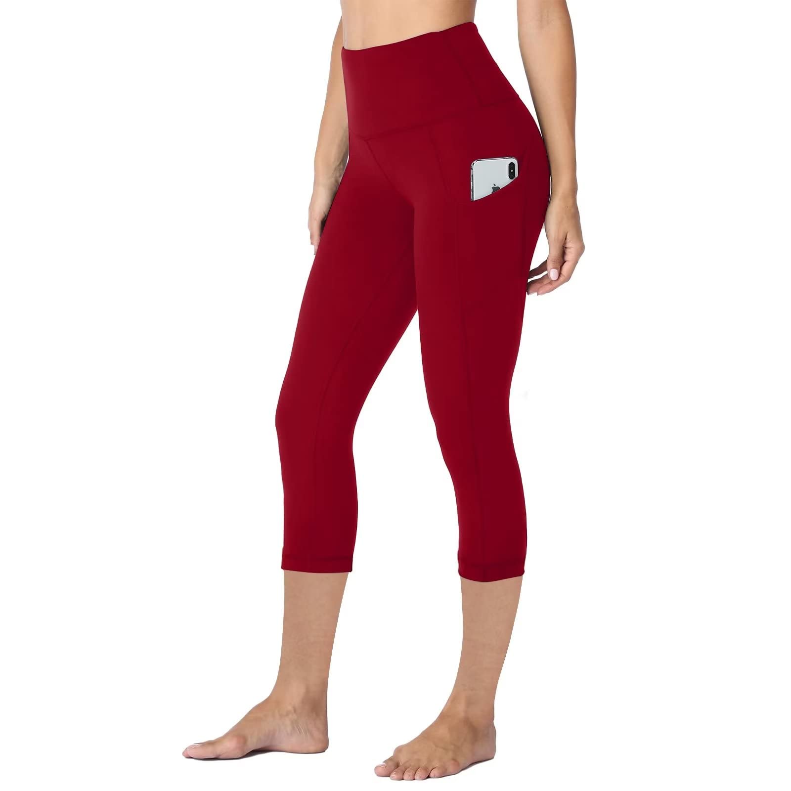  High Waisted Leggings For Women No See-Through Tummy Control  Yoga Pants Workout Leggings-Reg&Plus Size