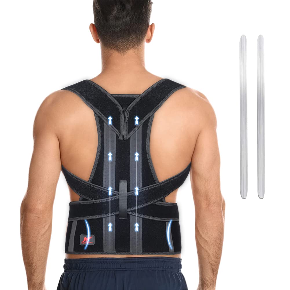 Men women adjustable waist trainer belt lower back brace spine