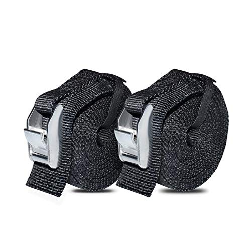 Premium Lashing Nylon Strap - Cam Buckle Tie Down Straps Heavy Duty Secure  Straps up to 500 lbs Capacity for Motorcycle,SUP, Kayak, Canoe, Surfboard