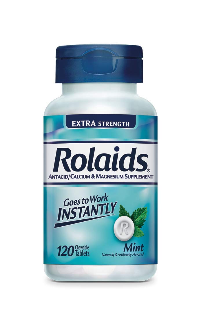 Rolaids Extra Strength Antacid Chewable Tablets, 120 Tablets, Mint ...