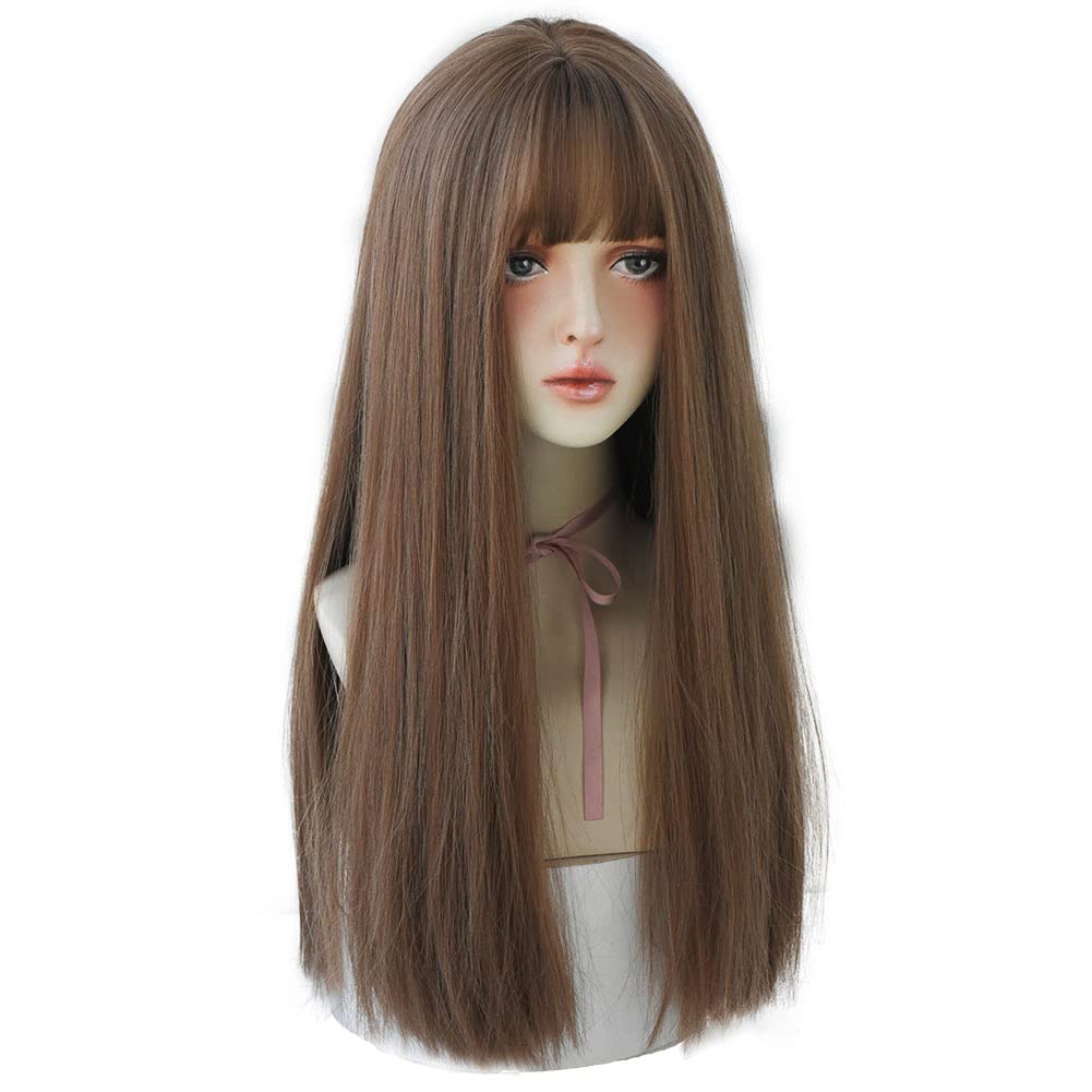 URCGTSA 23 Inches long Hair Wig for Women Honey tea Natural