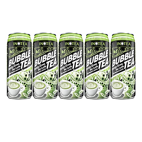 Pack of 5) INOTEA Bubble Tea 5 Cans from ATIUS. Milk Tea with Boba Pearls  in a Can (16.6oz/can). Choose One from Variety of Flavors: Brown Sugar,  Taro, Honeydew, Banana, Matcha. Straws