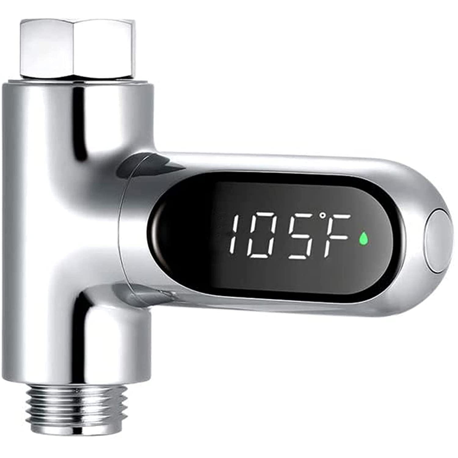 This shower valve has a thermometer for water temperature built in