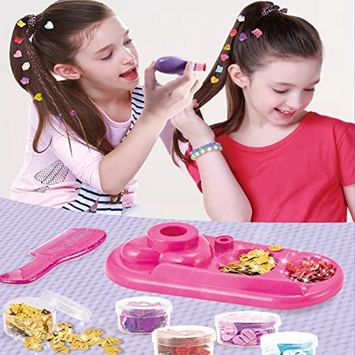 Hair Bedazzler Kit with Hair Glitter Patch Stamper and Stapler