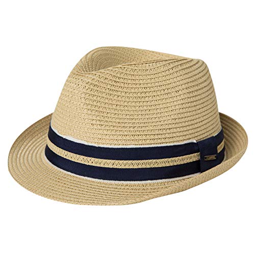 Fancet Mens Straw Panama Fedora Packable Sun Summer Beach Derby Hat Trilby  Women Beige Medium M at  Men's Clothing store