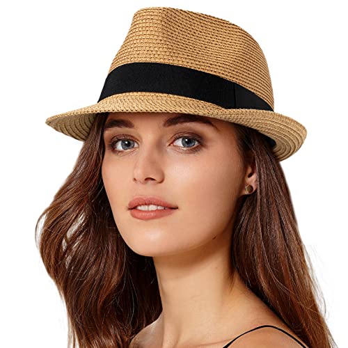 Foldable Wide Brim Travel Sun Hat Women's Cap Beach Straw Hats Panama Hat