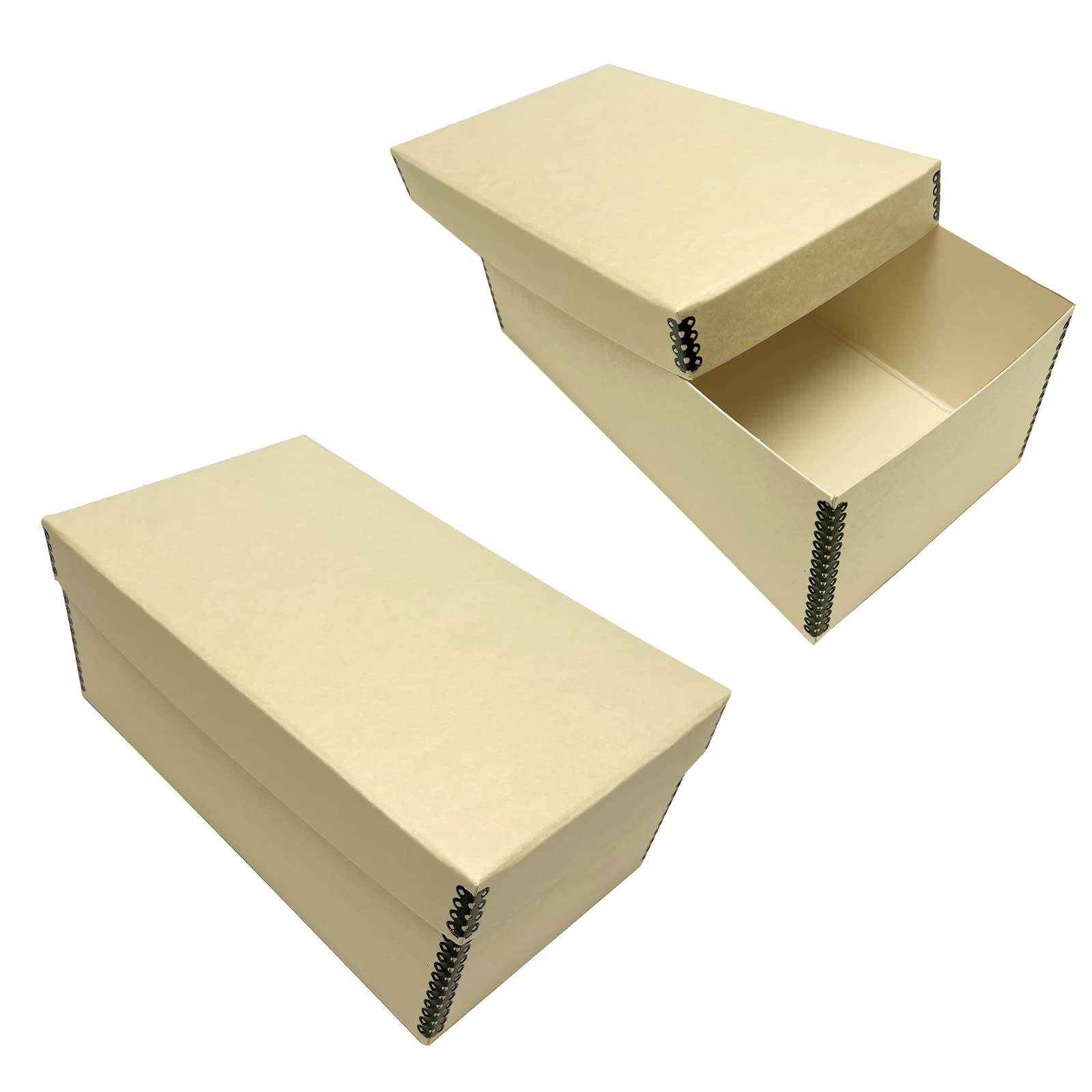 Lineco Tan Photo Storage Box 5x7x12 Inches with Clamshell Design