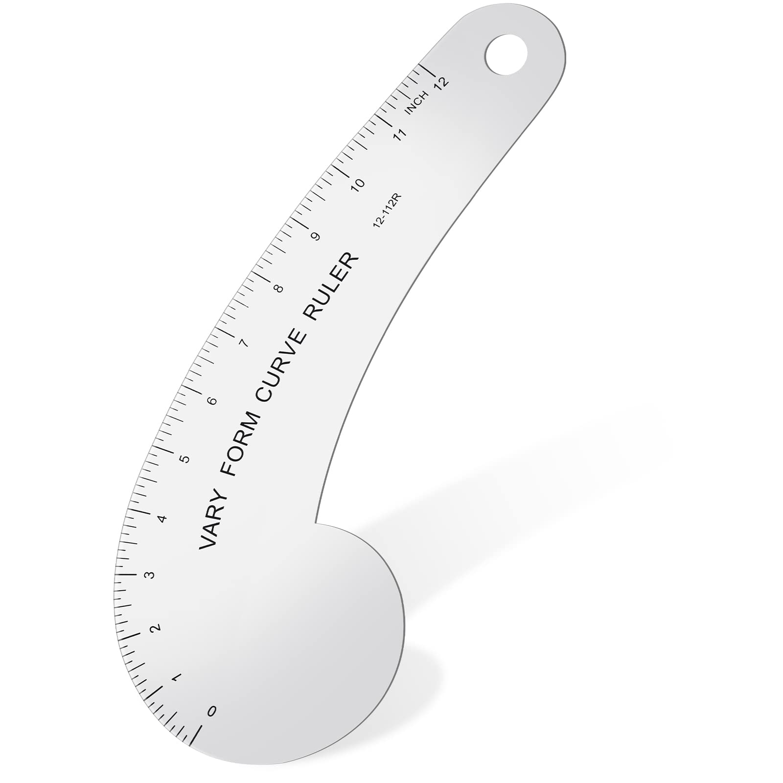 Vary Form Curve Ruler 12'' Solid Aluminum French Curve Hip Curve Ruler for  Measuring Sewing Design Making