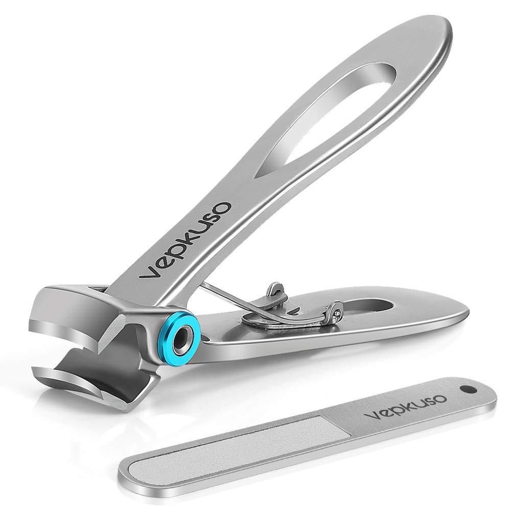 Atopoler Nail Clipper Stainless Steel Wide Jaw Opening Toenail Cutter  Splash-proof Ergonomic Curve Fingernail Trimmer Nail Grooming Tool for  Adults
