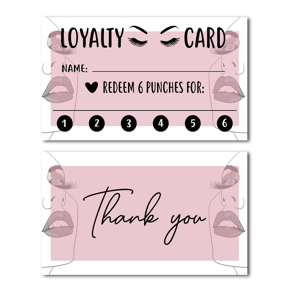 Customer Loyalty Punch Card - Business Card Size 3.5 x 2 Inches Incentive  Cards - Pack of 50