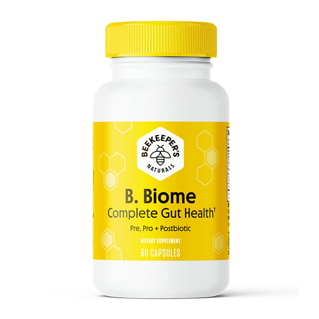 Beekeeper's Naturals B.Biome,3-in-1 Prebiotic Probiotic & Postbiotic ...