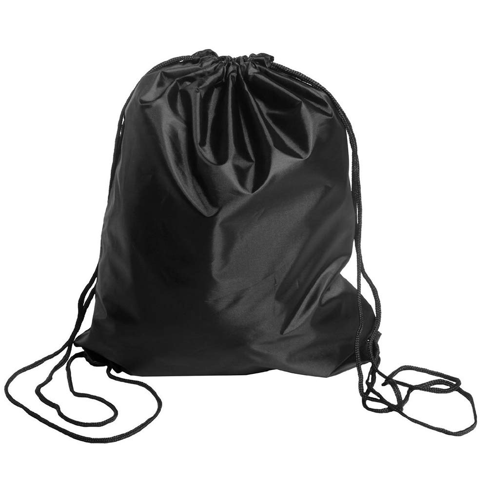 Plain black clearance drawstring bag