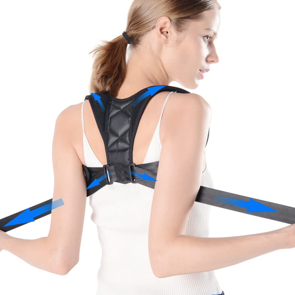 Adjustable Back Support Belt Back Posture Corrector Shoulder Lumbar Spine  Support Back Protector