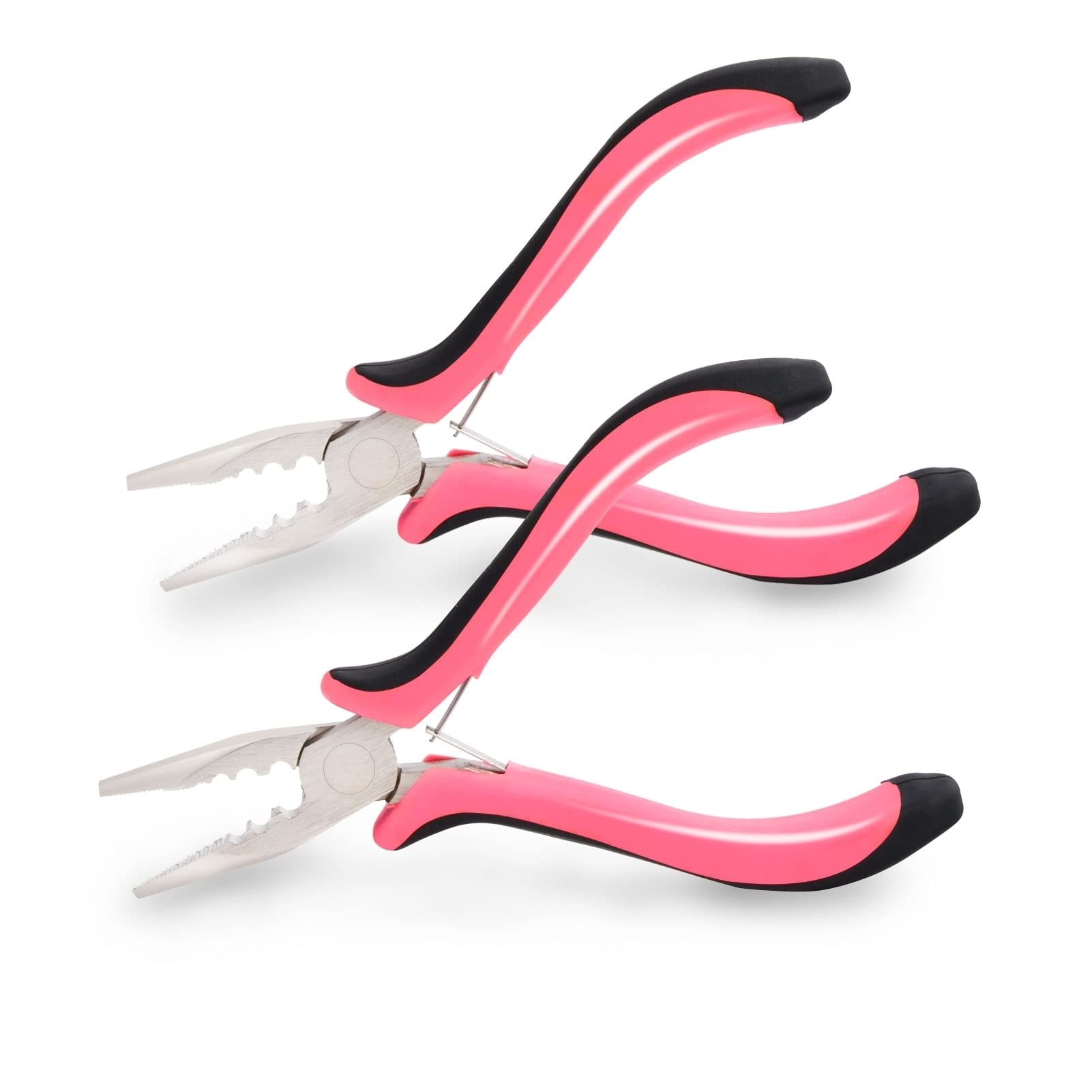 G4 Vision Multi function Professional Hair Extension Pliers Micro Link/Bead  Closer Hairs Remove Tool Kit Plier Beading Set (Shocking Pink)