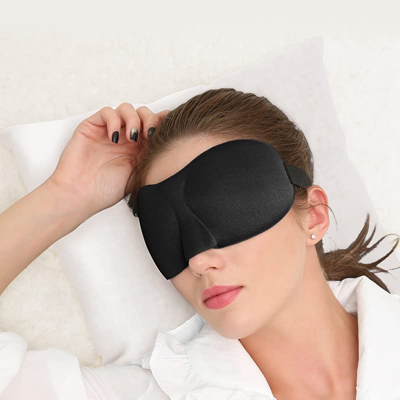 Sleep Mask for Men Women 3D Eye Mask for Sleeping Blinder Blindfold Block  Out Light Eye mask with Adjustable Strap Breathable & Soft for Sleeping  Yoga Traveling