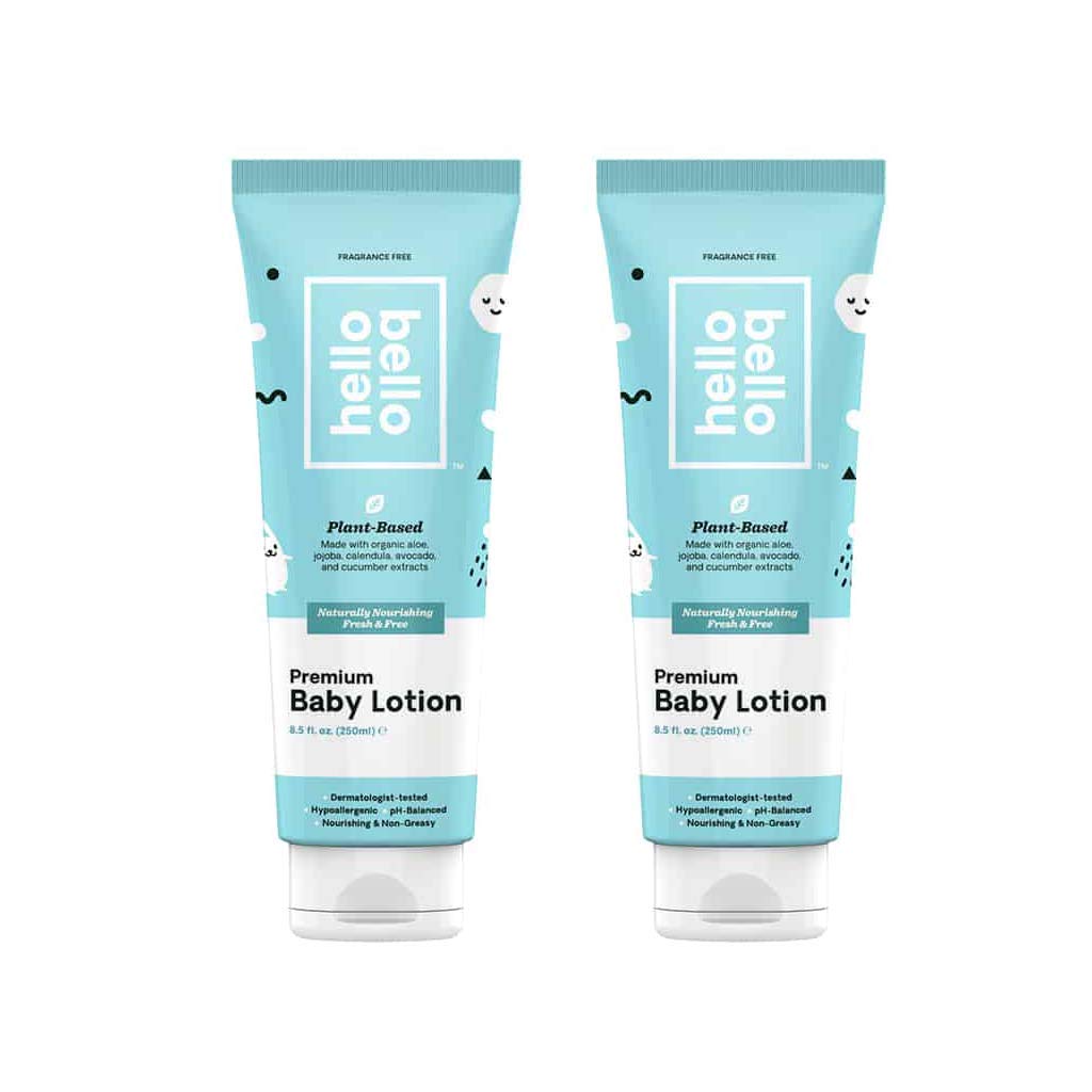 Hello Bello premium Baby Lotion | Vegan and Cruelty Free Moisturizing,  Non-Greasy Lotion for babies and Kids | Fragrance Free | 8.5 FL Oz (1 Pack)