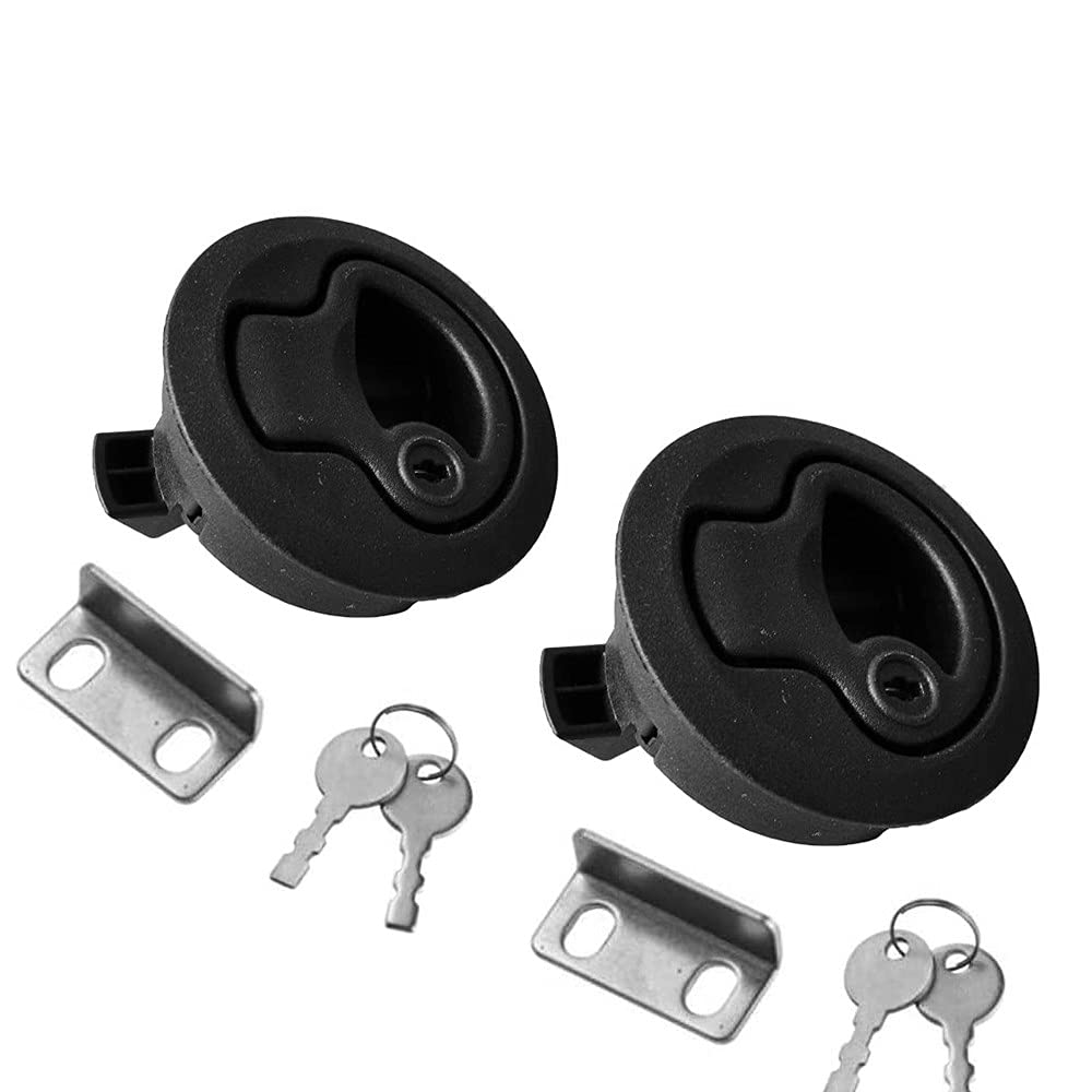 4 Pcs Pull Hatch Latch Door Locks Handle Latch Marine Hatch Latch Hatch  Round Pull Marine Handle Bass Boat Accessories 