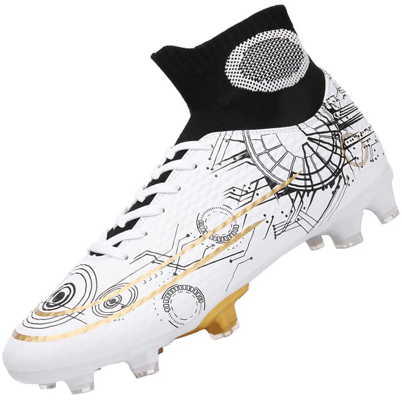 YANGTAOZI Men's Soccer Shoes Cleats Professional Fg/Ag High-Top Football  Boots Breathable Athletic Football Training