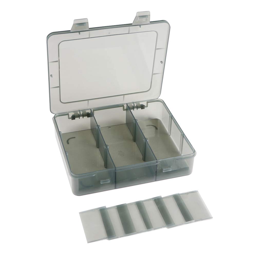  5 Grids Plastic Organizer Box Clear Fishing Tackle