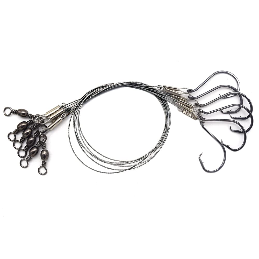Wire Leader Fishing 60 Pieces Fishing Wire Leaders Lure Wire Trace 30cm  Stainless Steel Anti Bite Wire Leader Sea Fishing Fishing Line Wire Leader  With Swivels Snap Kits For Hide The Main