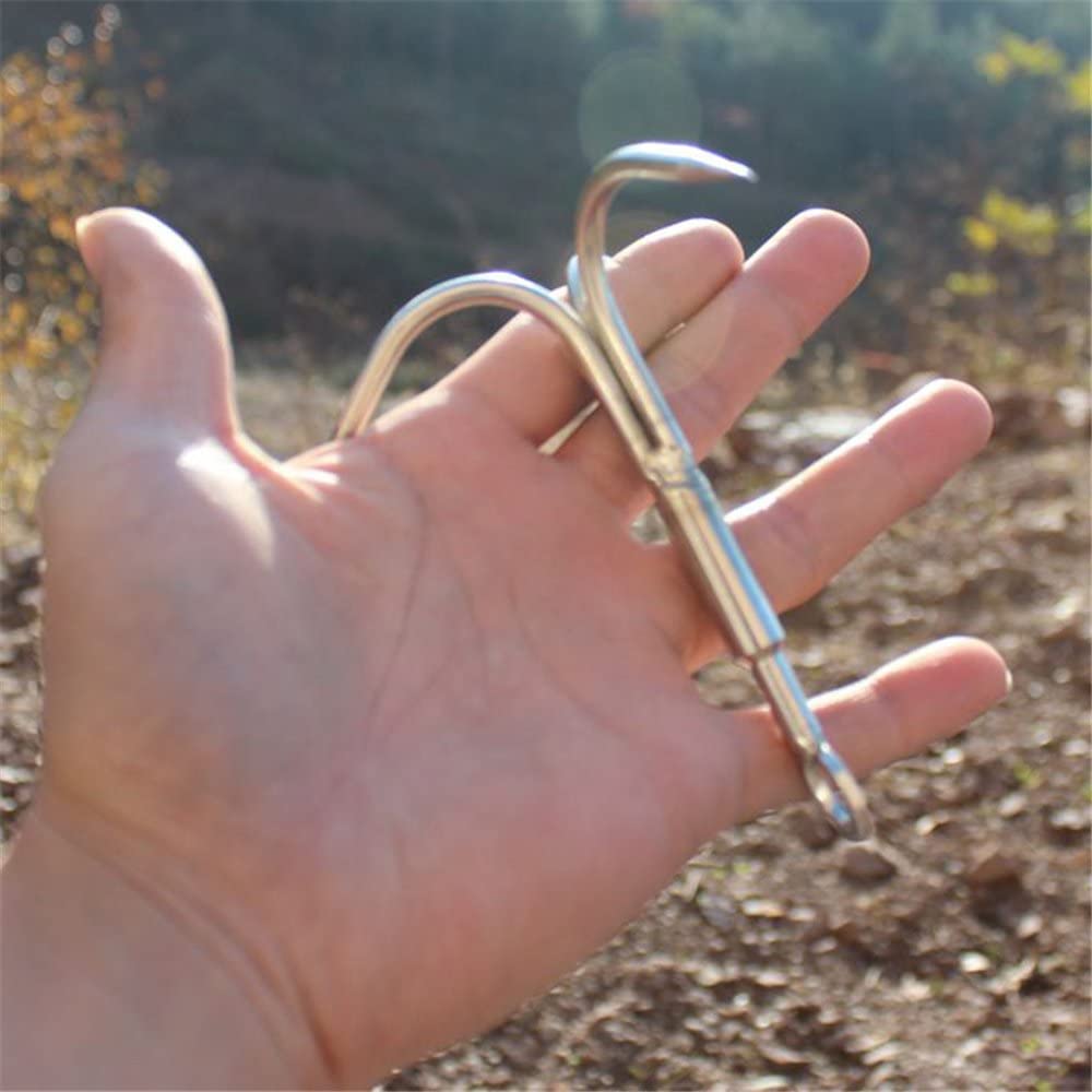 Grappling Hook 3Claw Climbing Hook Stainless Steel Grapnel Hook Small/Large  Size