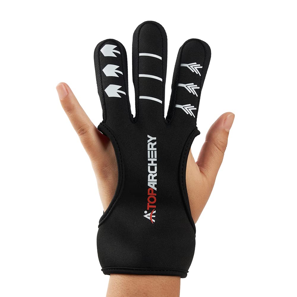 TOPARCHERY Archery Glove Three Finger Guard - Shooting Gloves