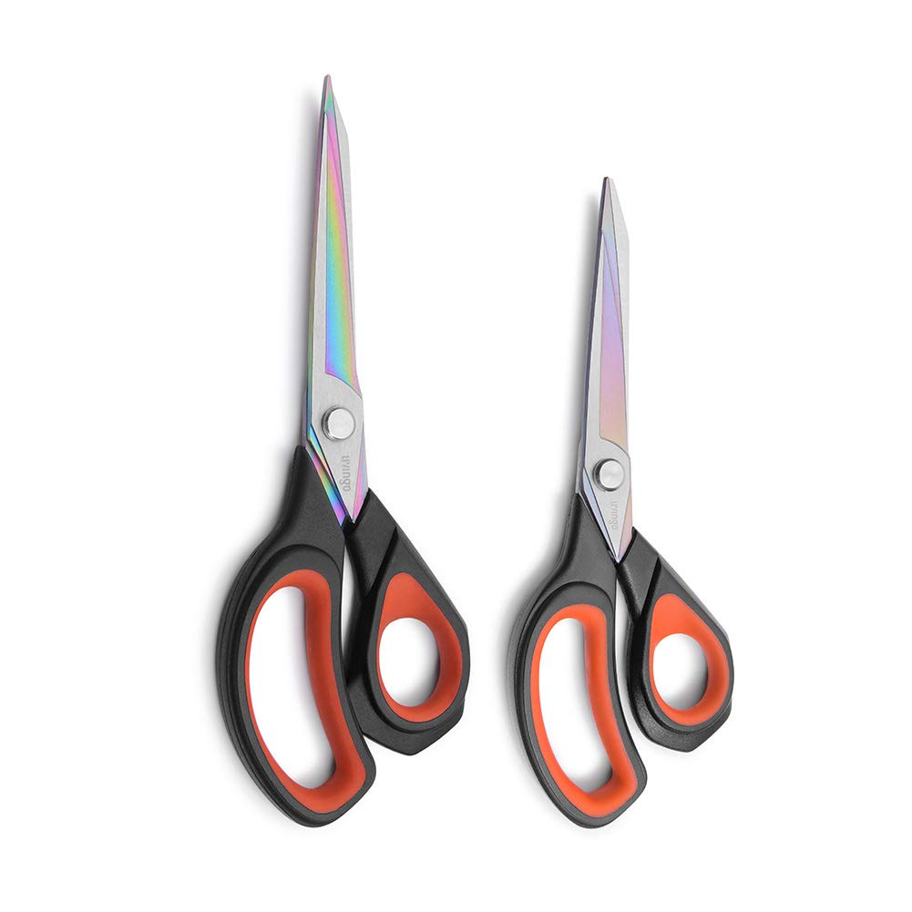 LIVINGO 3 Pack Sharp Scissors, 8.5 inch Comfort Grip Scissors All Purpose  for Office, Stainless Steel Shears for Home Heavy Duty Cutting Fabric