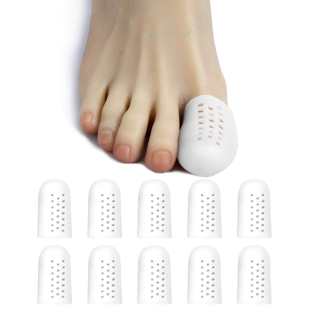 Big Toe Protector, 10PCS Breathable Gel Toe Cap Silicone Toe Cover Sleeves with  Holes, Provides Relief from Missing or Ingrown Toenails, Corns, Blisters,  Hammer Toes, Reduce Friction : : Beauty