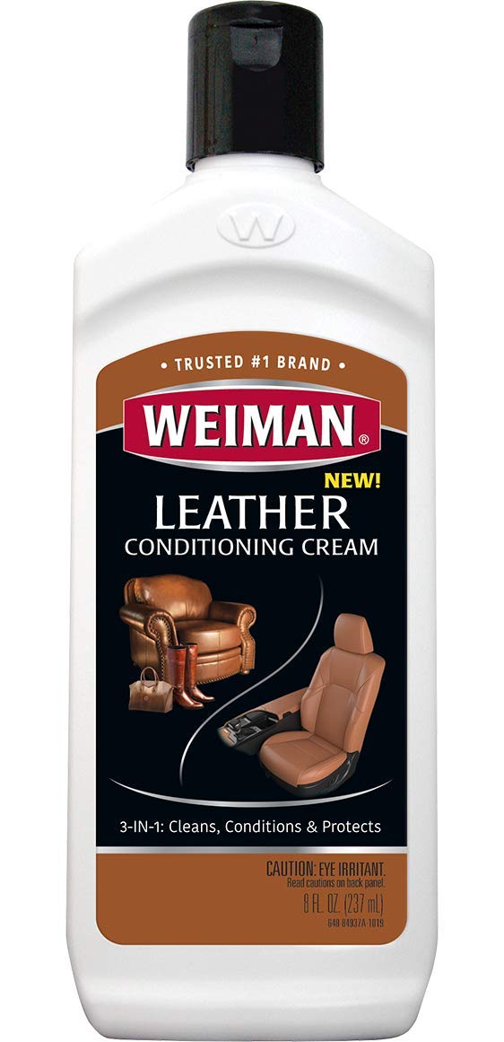 Weiman 3 in 1 Deep Leather Cleaner & Conditioner Cream - Restores Leather  Surfaces - Use on Leather