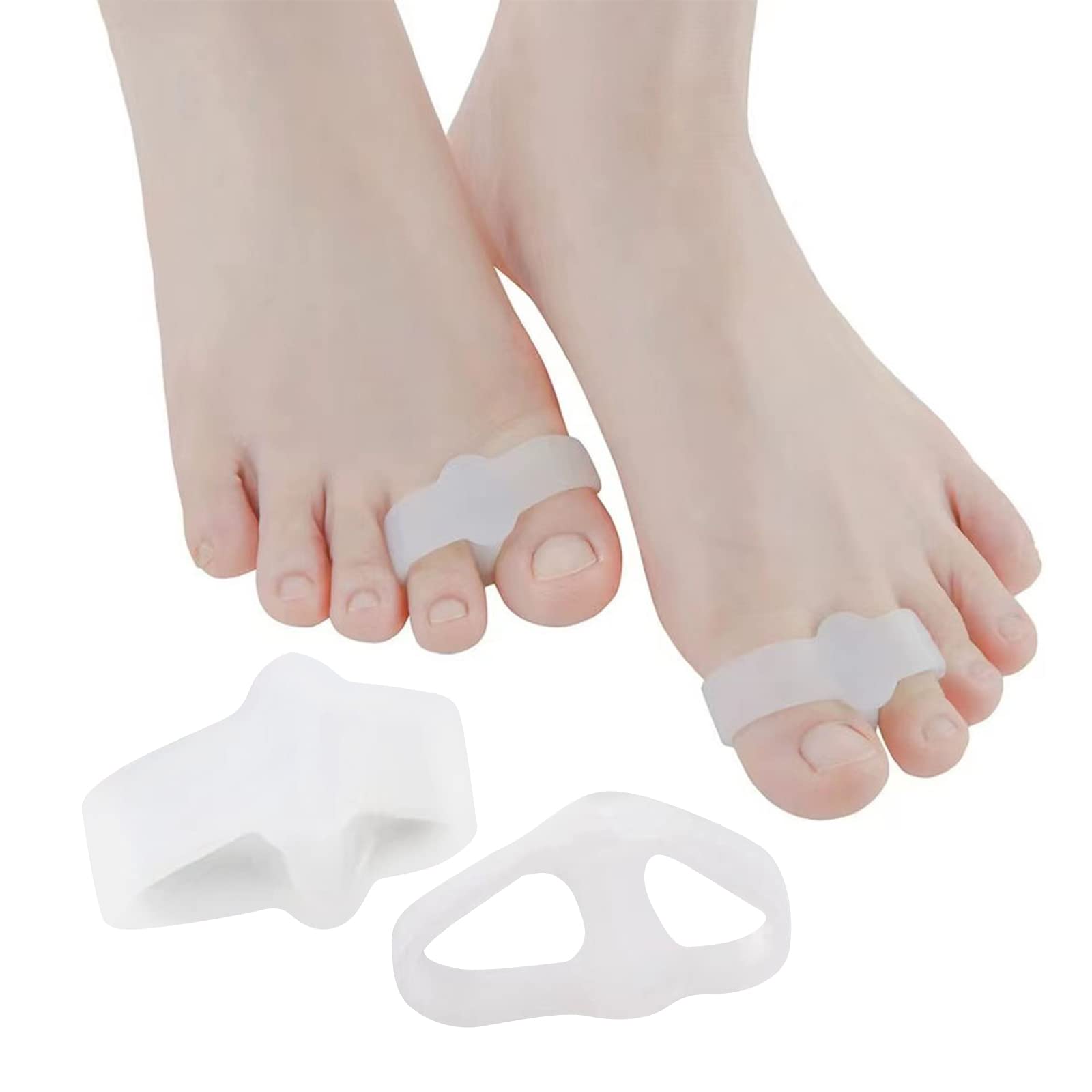 Bunion Corrector Toe Separators - Pack of 10 with 2 Loops, Big Toe ...