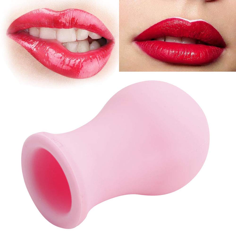 MonLiya Lips Enhancer Plumper Device,Pink Vase Type Physical Way Lip Pump  Enlarger Fuller Bigger Sexy