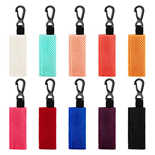 Boao 10 Pieces Clip on Sleeve Lipstick Pouch Lipstick Holder Keychain  Lipstick Holder with Plastic Ring for Women Girls Travel Accessories  Assorted Colors