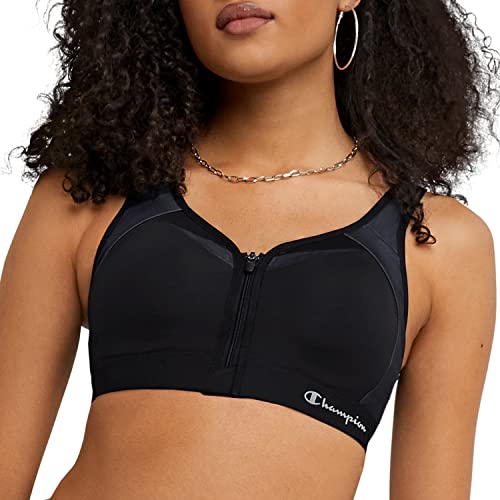 Champion Front Zip Mesh Back Supportive Sports Bra M  Supportive sports  bras, Comfortable sports bra, Sports bra