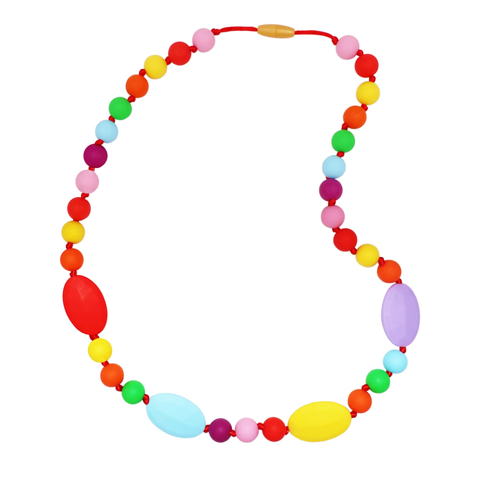 Baby teething hot sale beads necklace