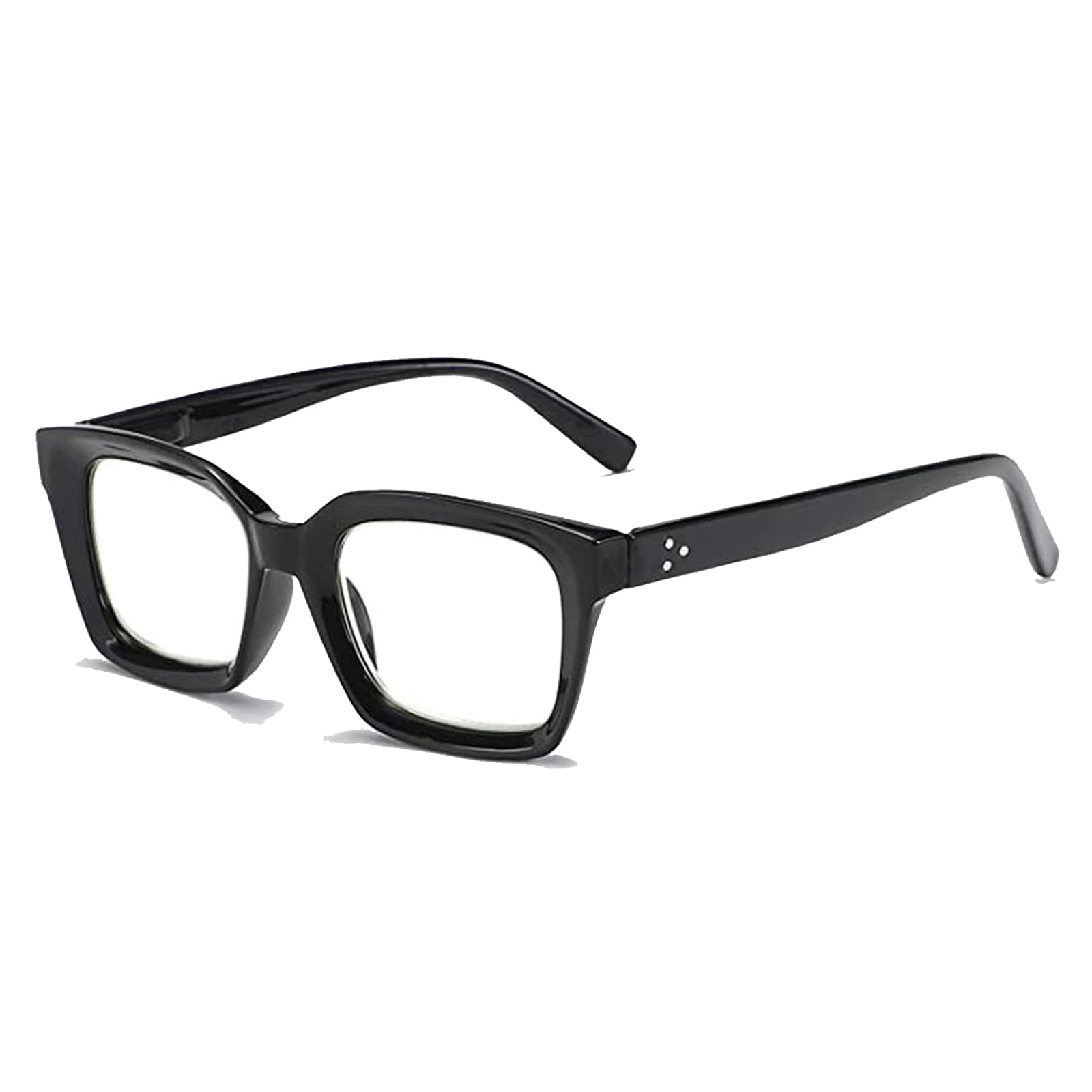 Fashion Elegant Anti Blue Light Glasses Big Square Transparent Metal Frame  For Women Men Computer Eye Protection Spectacles