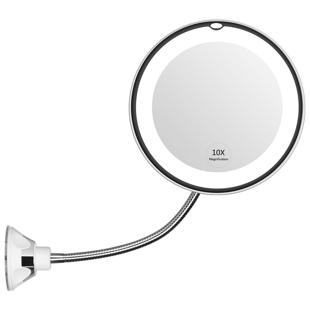  SOGT Flexible Mirror Gooseneck Magnifying Mirror Suction Cup  Wide Application for Travel : Beauty & Personal Care