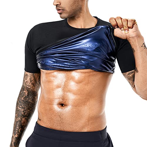 BODYSUNER Sauna Sweat Suits Shirt Waist Trainer for Men