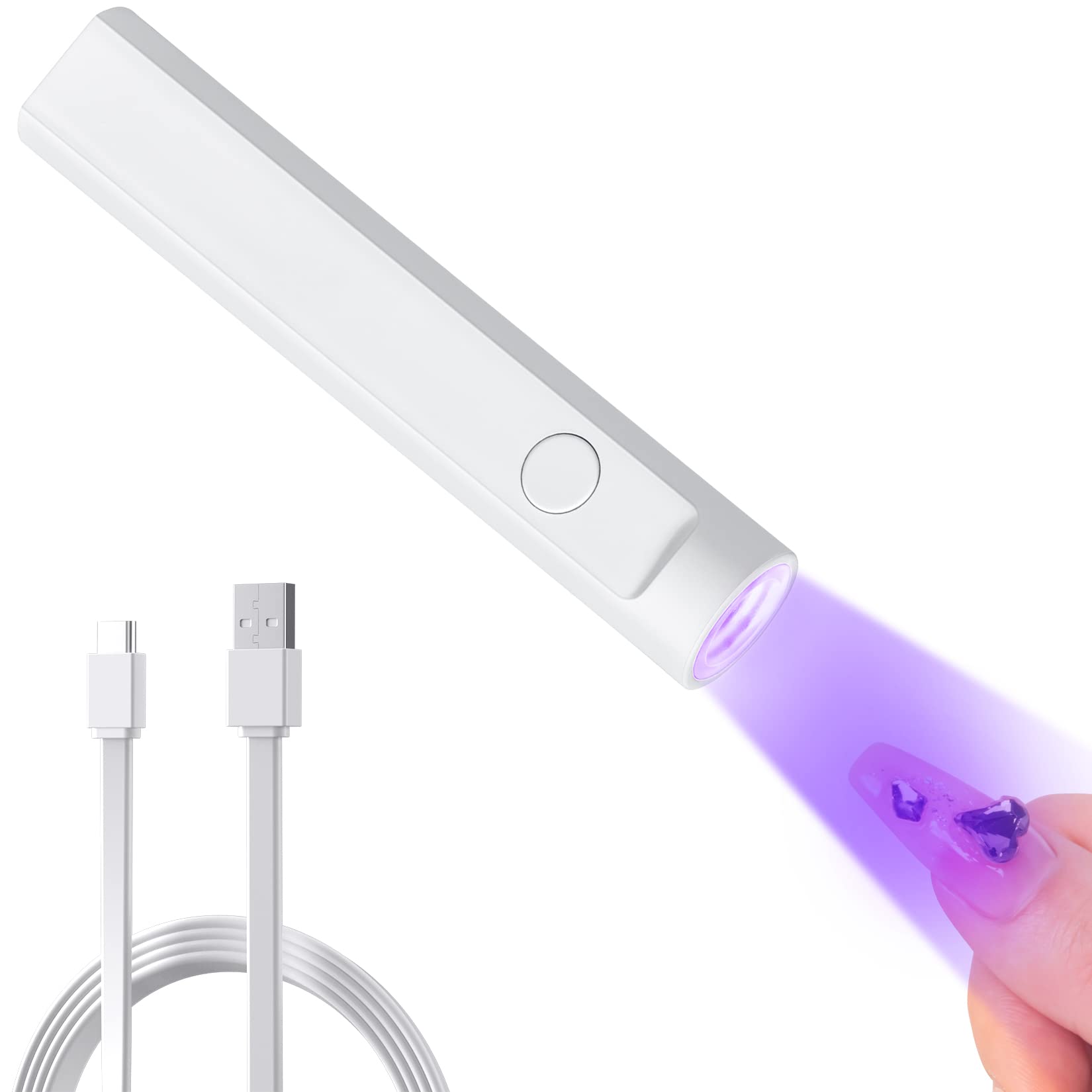 Portable UV flashlight/ Nail art dryer UV gel Lamp Presser Resin Cure tool