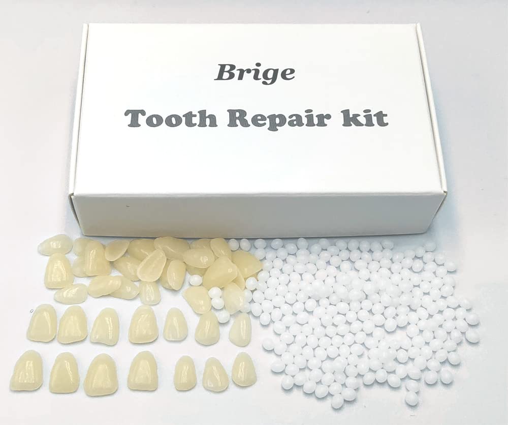  Tooth Repair Kit-Thermal Fitting Beads Granules and Fake Teeth  for Temporary Fixing Missing and Broken Tooth, Moldable Fake Teeth and  Thermal Beads Replacement Kit.【Teeth - White】 : Health & Household